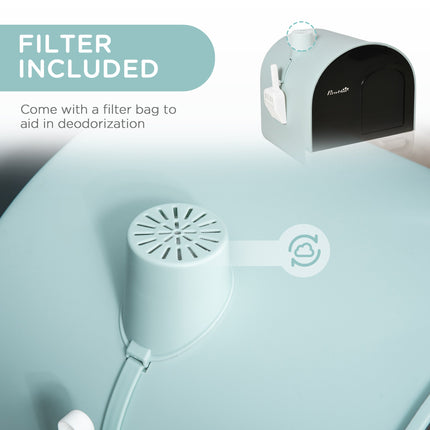 Cat Litter Box With Lid™ | Indoor Hooded Litter Box with Tray, Scoop & Strainer for Cats