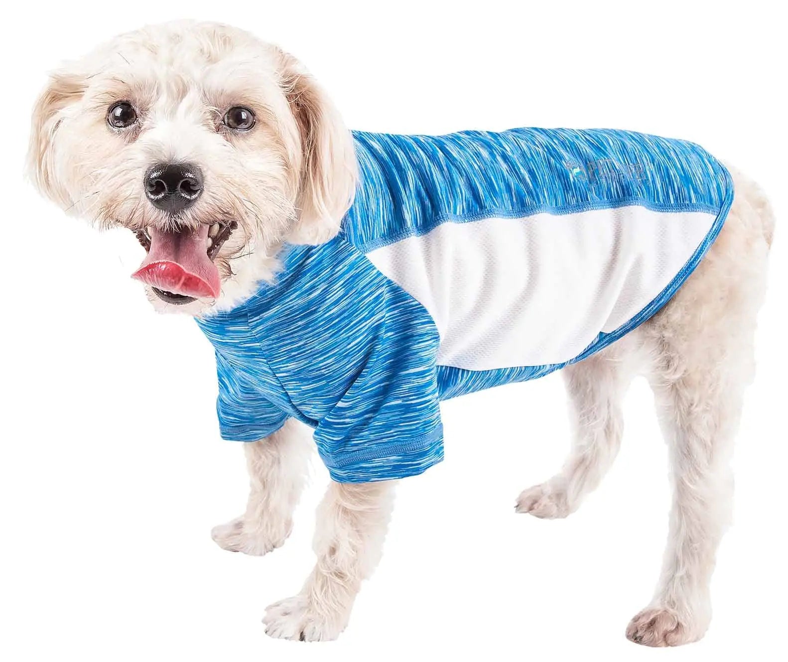 Pet Life ® Active Warf Speed Heathred Dog Fitness and Yoga Pet T-Shirt
