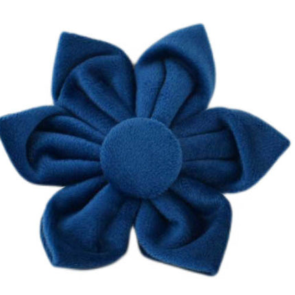 Blue Velvet Dog Collar & Leash Set | Bow, Vest, Flower & More | XS–XL