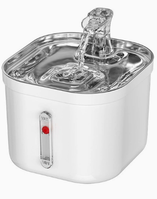 Stainless Steel Automatic Pet Water Fountain — Multi-Plug, Filtered