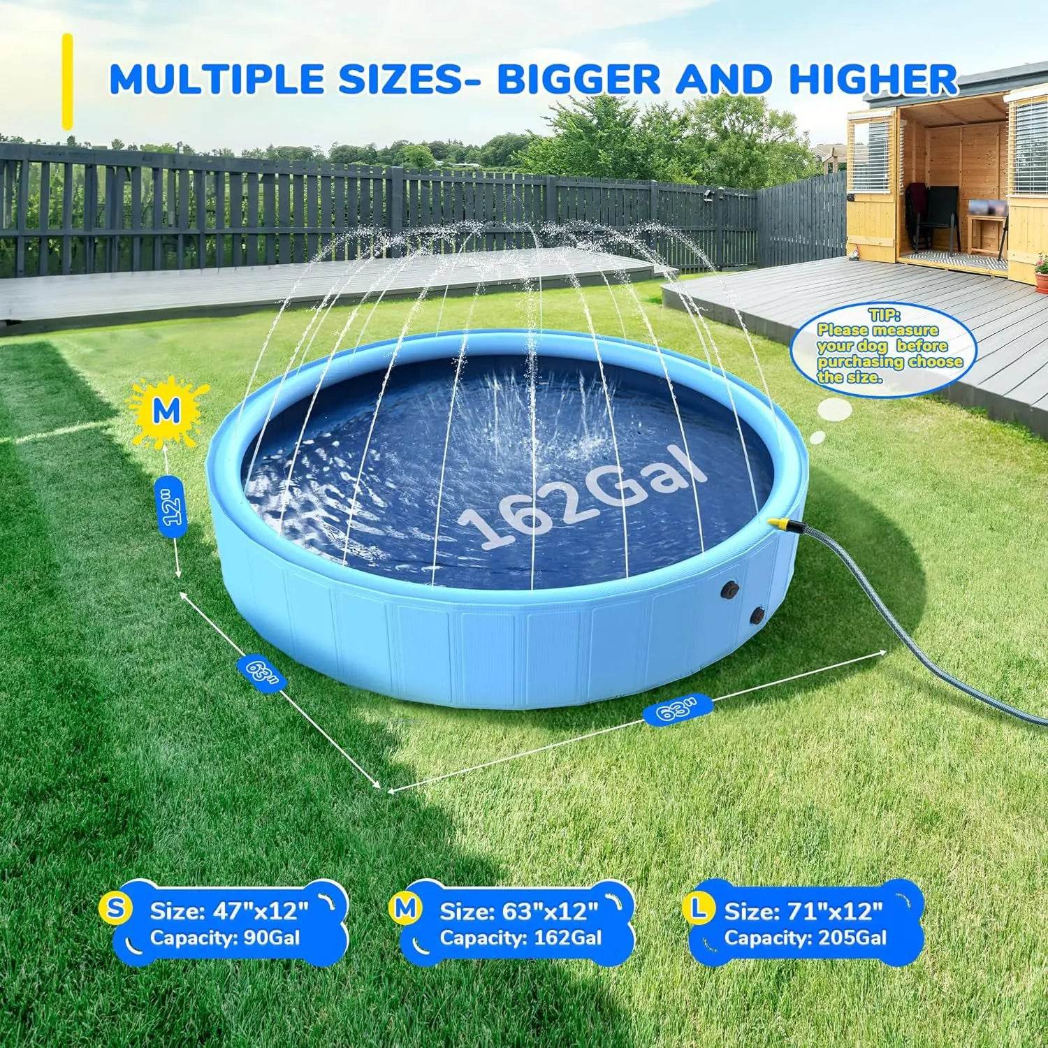 Foldable Pet Splash Pool for Dogs and Bathing Fun - Nai Pet Store