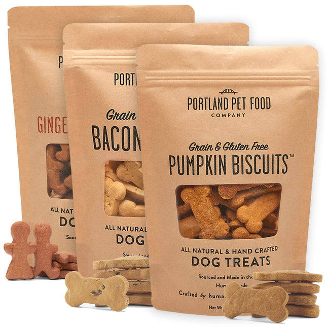 Grain-free pumpkin, bacon & ginger dog biscuits – all natural, handcrafted treats for dogs