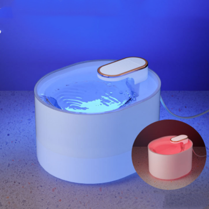 USB Pet Water Fountain — Ultra-Quiet, Detachable, Berlin Blue & Ore White