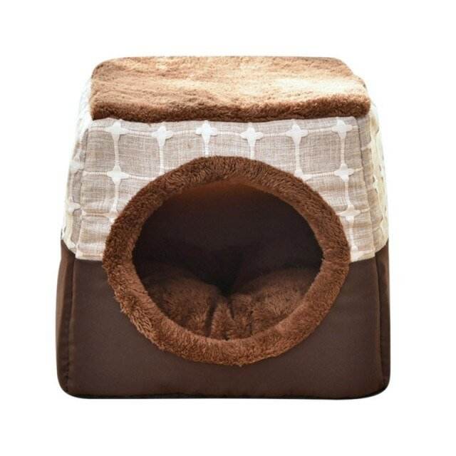 Detachable Soft Kennel Cat Bed Breathable Cat Pet Cave House Sleeping Bag Mat Pad Tent Pets Winter Warm Cozy Beds 11 Colors - Nai Pet Store