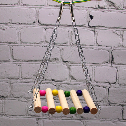 Parrot Swing Stand with Nibbling Toy | Bird Cage Accessory
