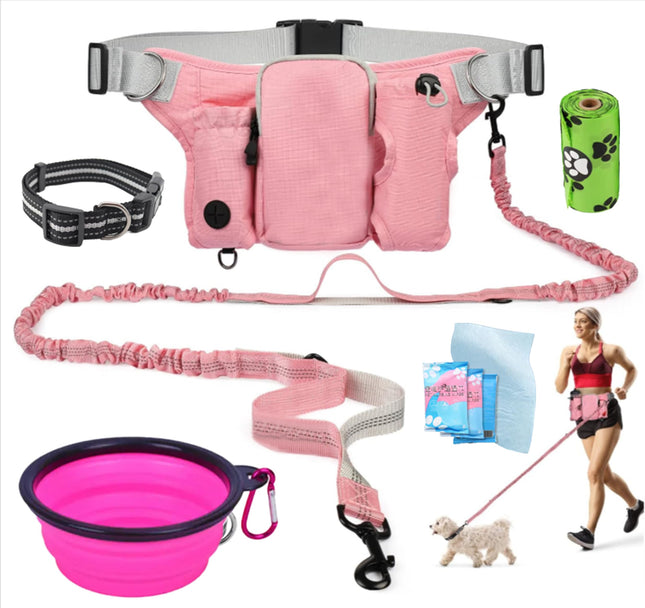 VOLUPTAS Hands-Free Dog Walking Belt & Leash Set