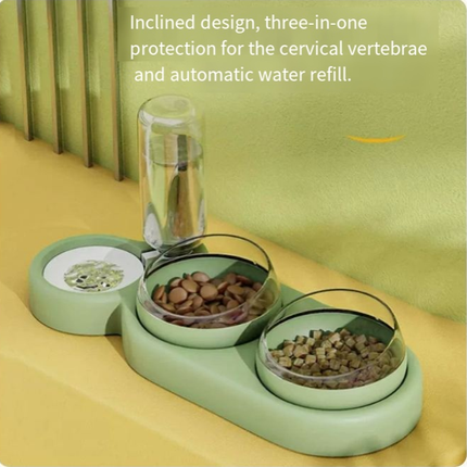 Raised Pet Feeder & Water Fountain | Ergonomic Elevated Stand | 5 Colors | Cats & Dogs