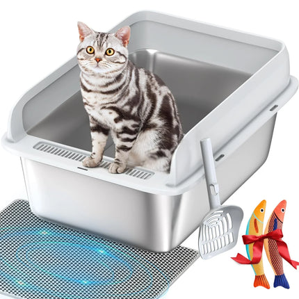 Sandpoy XL Enclosed Stainless Steel Cat Litter Box