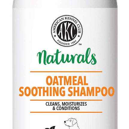 Naturals Oatmeal Soothing Dog Shampoo cleans, moisturizes, and conditions with natural extracts in a 16 oz bottle.