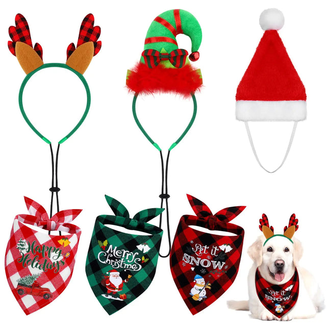 Christmas Pet Accessory Set – 6 Pieces