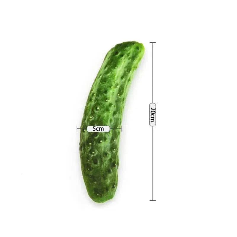Green cucumber-shaped pet toy, 20cm long, for dogs and cats, durable chew toy for pets