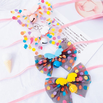 Pet Bow Tie Collar with Fairy Wings and Towel