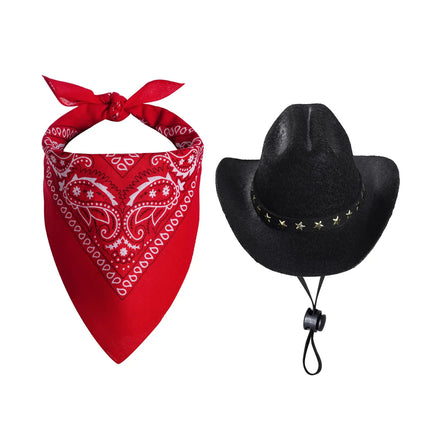 Pet Cowboy Hat & Bandana Set