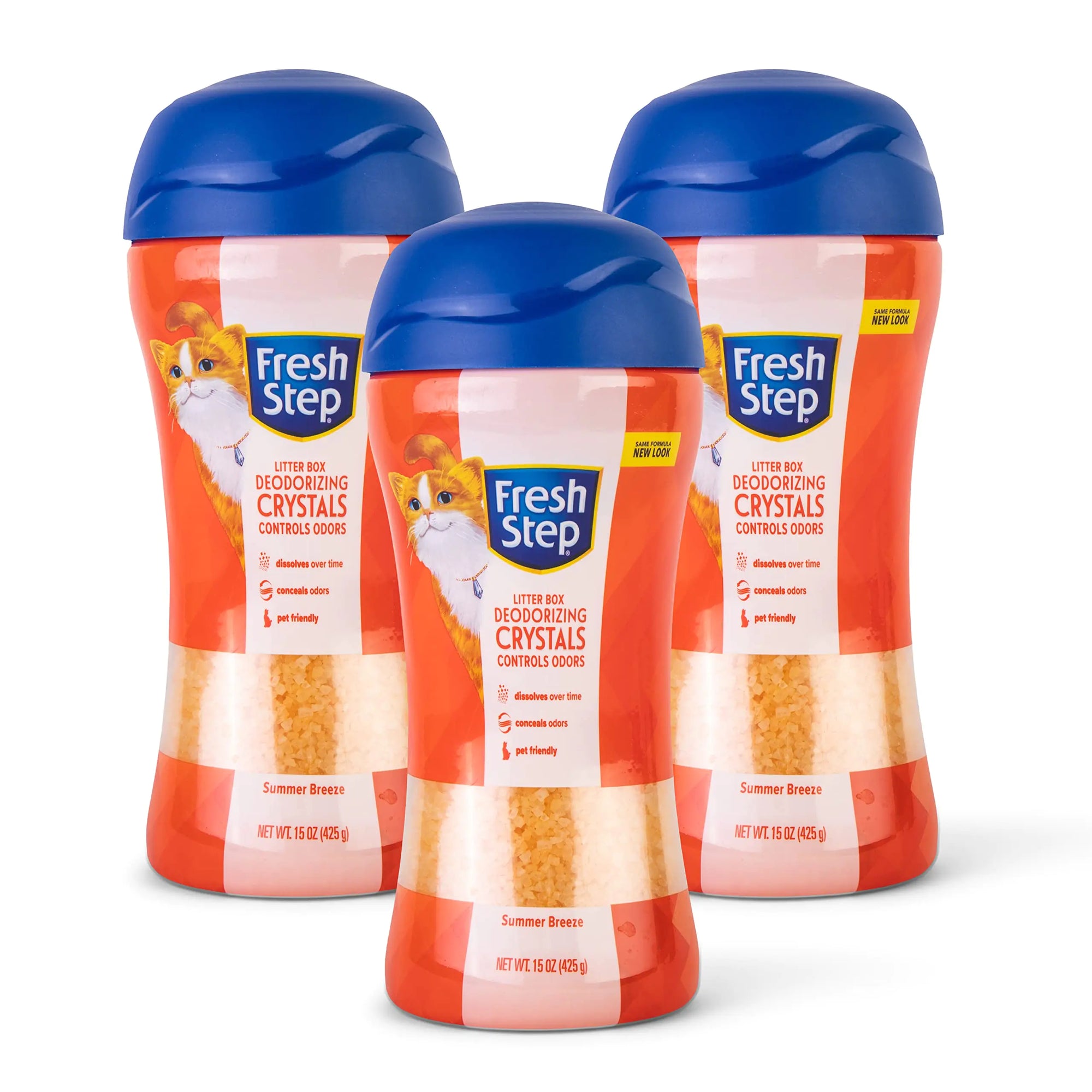 Fresh Step Cat Litter Crystals 15 Ounces (Pack of 3)