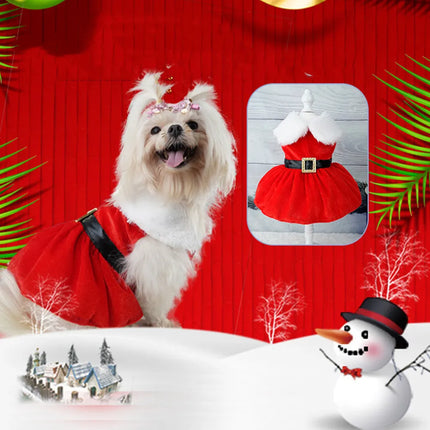 Christmas Velvet Pet Outfit