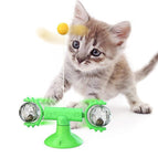 Meow Planet : Jouet rotatif vert pour chat