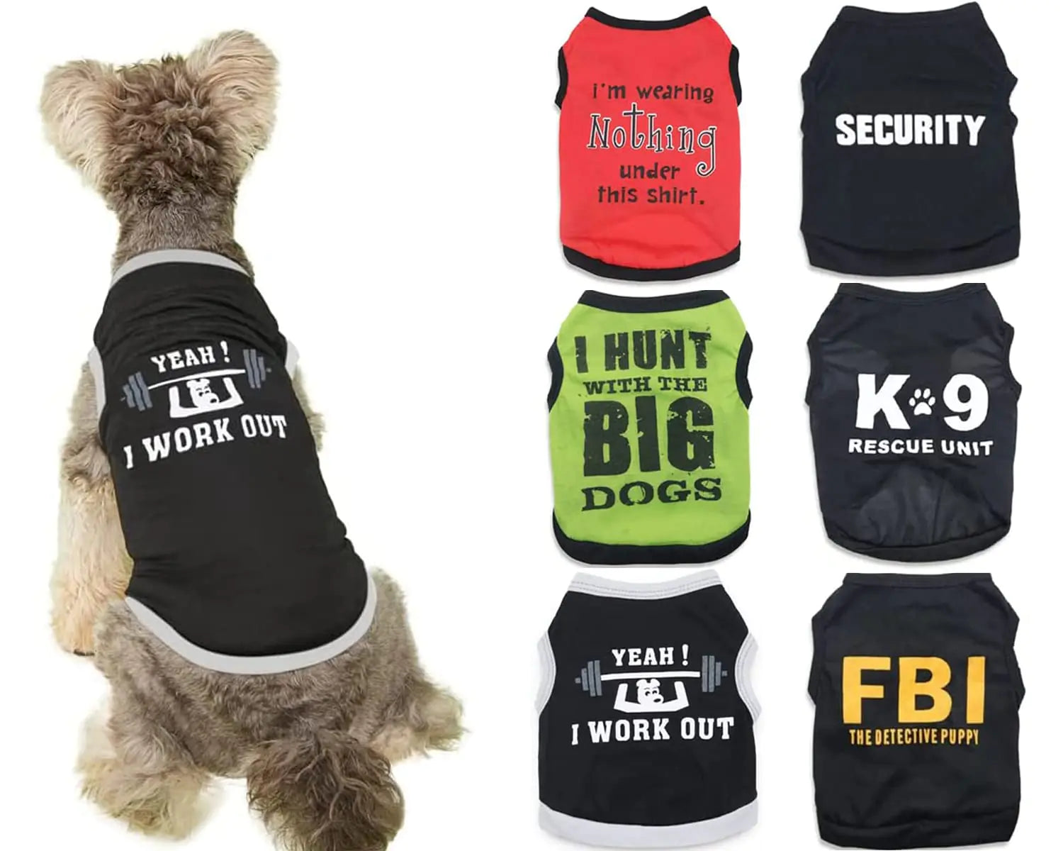 6 Pieces Small Puppy Shirts