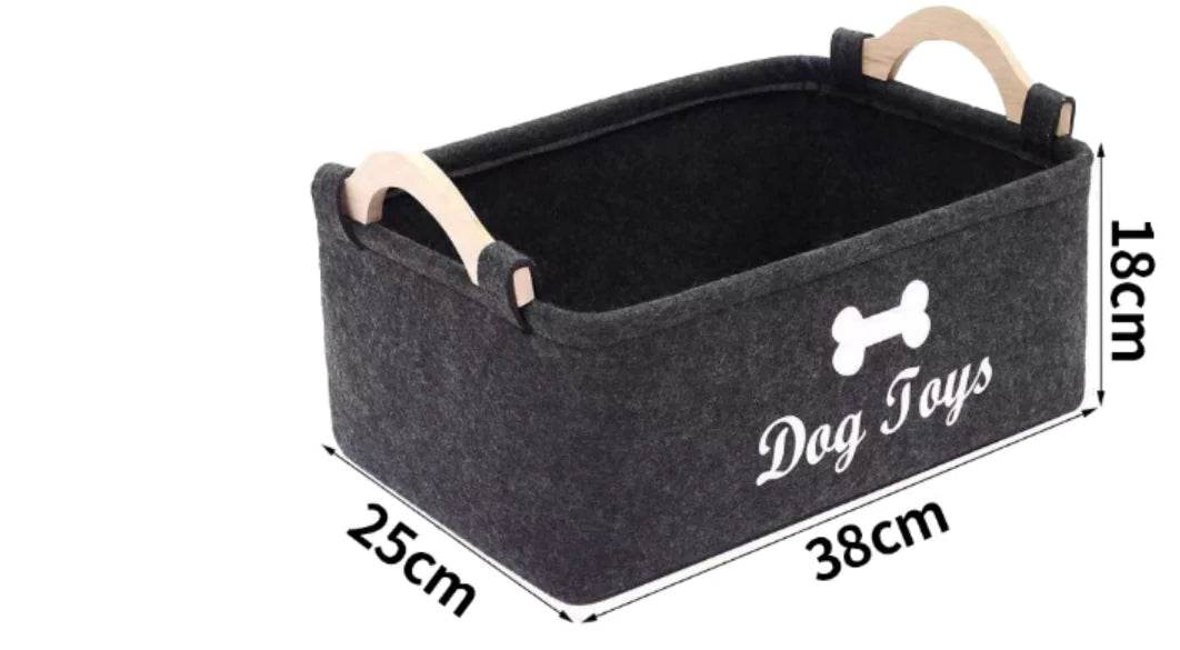Felt Pet Toy Storage Basket - Nai Pet Store