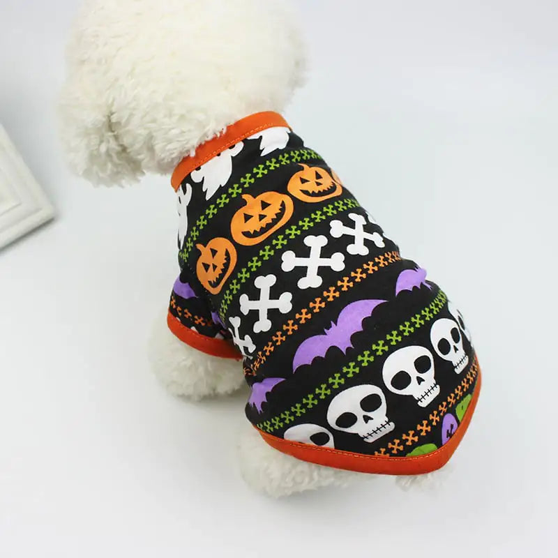 Cartoon Print T-Shirt for Teddy Pet Clothing