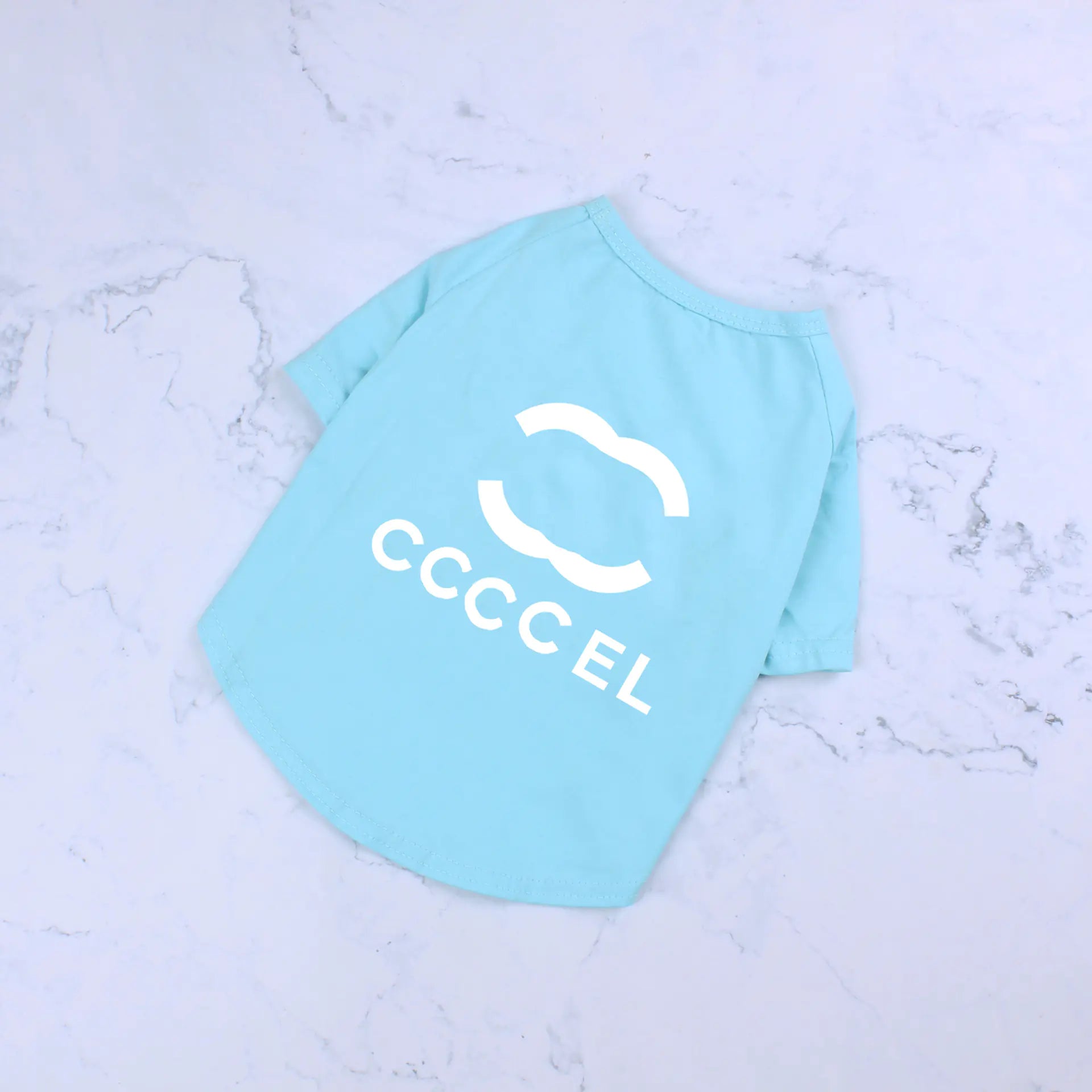 Spring Summer Cotton Stretch Pet Letter T-Shirt