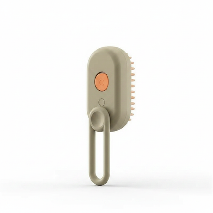 2-in-1 Pet Steam Grooming Brush - 3/4 angle view