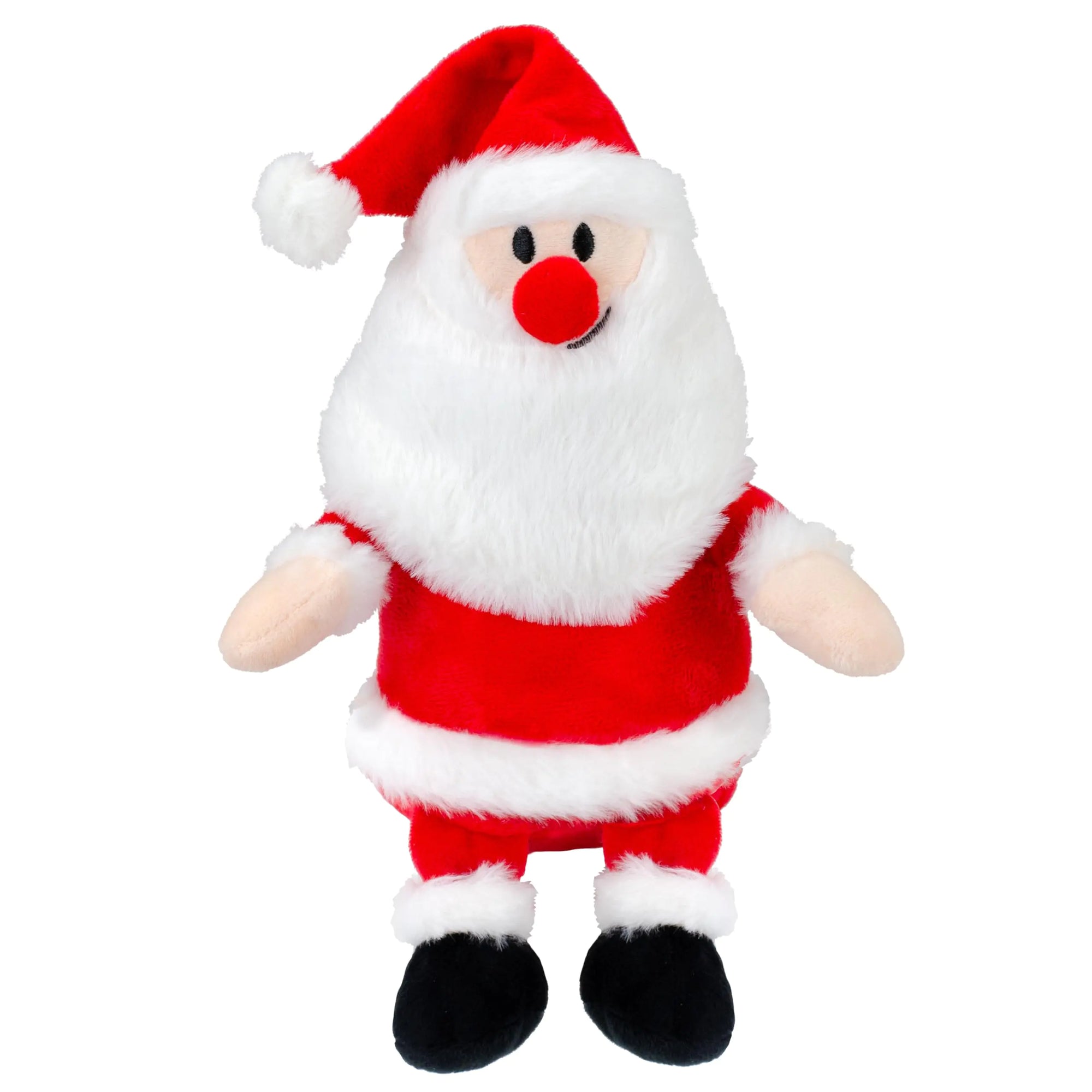 Giftable World Holiday Plush Pet Toy Fun for Christmas Designs with Squeaker Dog Chew Toy (9" Santa w/Squeaker & Crinkle)