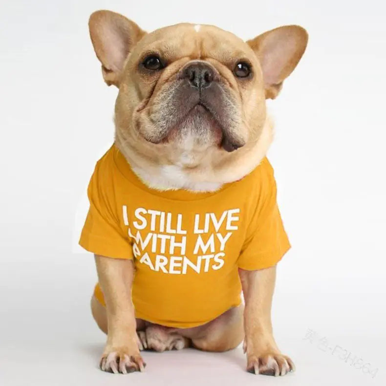 Pet Dog Letter Print T-shirt
