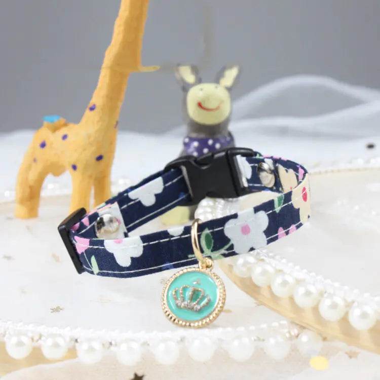Adjustable Floral Pet Collar with Sweet Design - Nai Pet Store