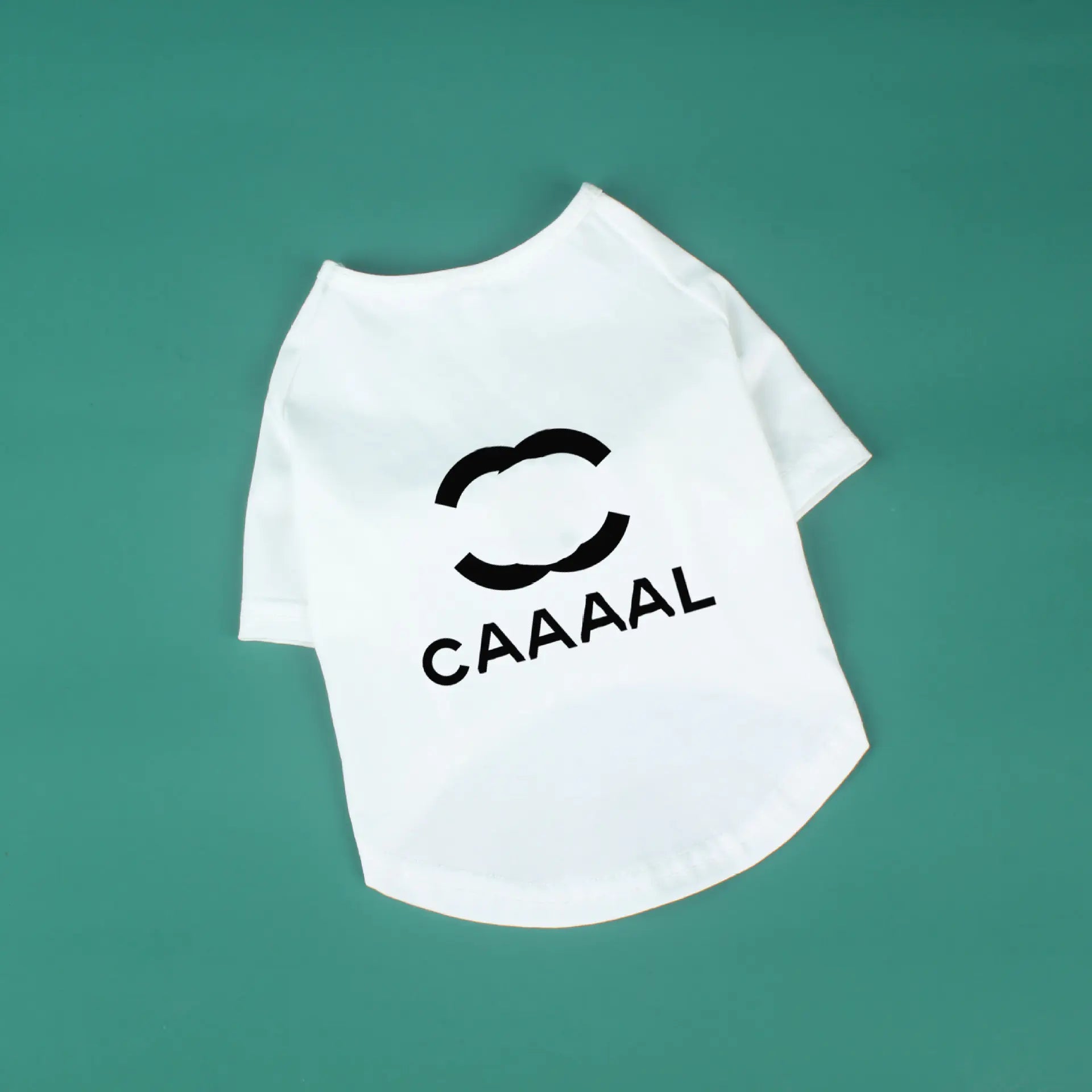 Spring Summer Cotton Stretch Pet Letter T-Shirt