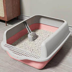 Pink / Large cat litter box (free cat litter shovel)