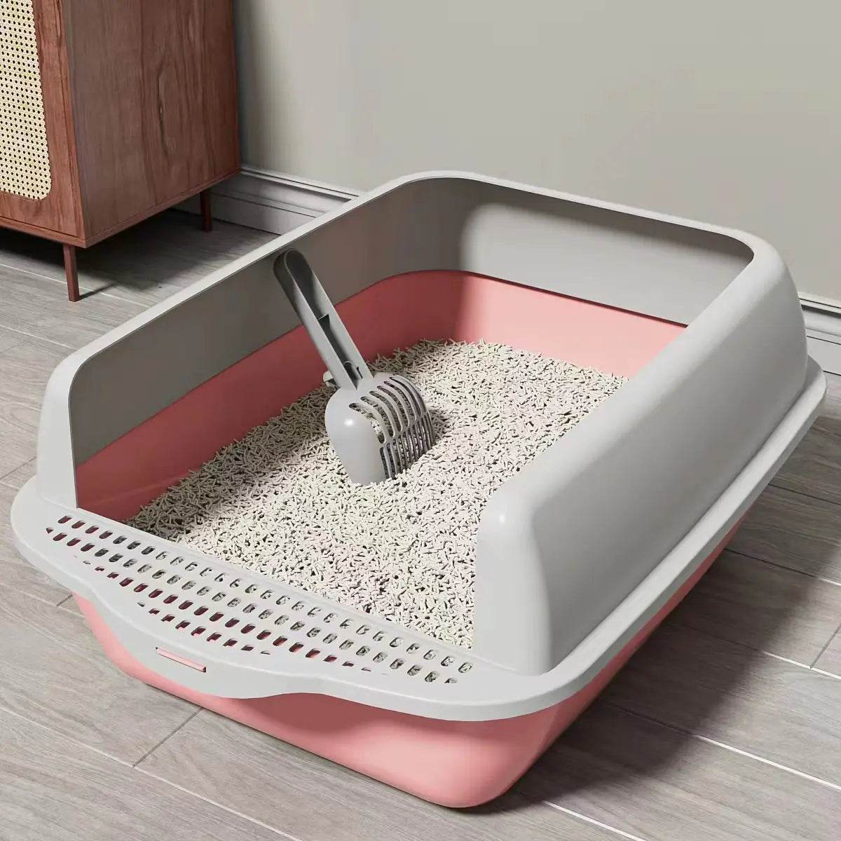 Large Semi-Enclosed Cat Litter Box with Removable Parts - Nai Pet Store