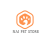 Nai Pet Store logo featuring an orange paw print icon inside a hexagon.