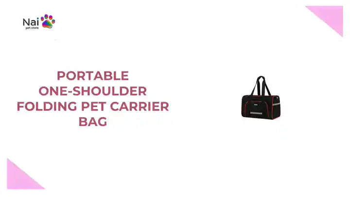Portable One-Shoulder Folding Pet Carrier Bag by@Outfy