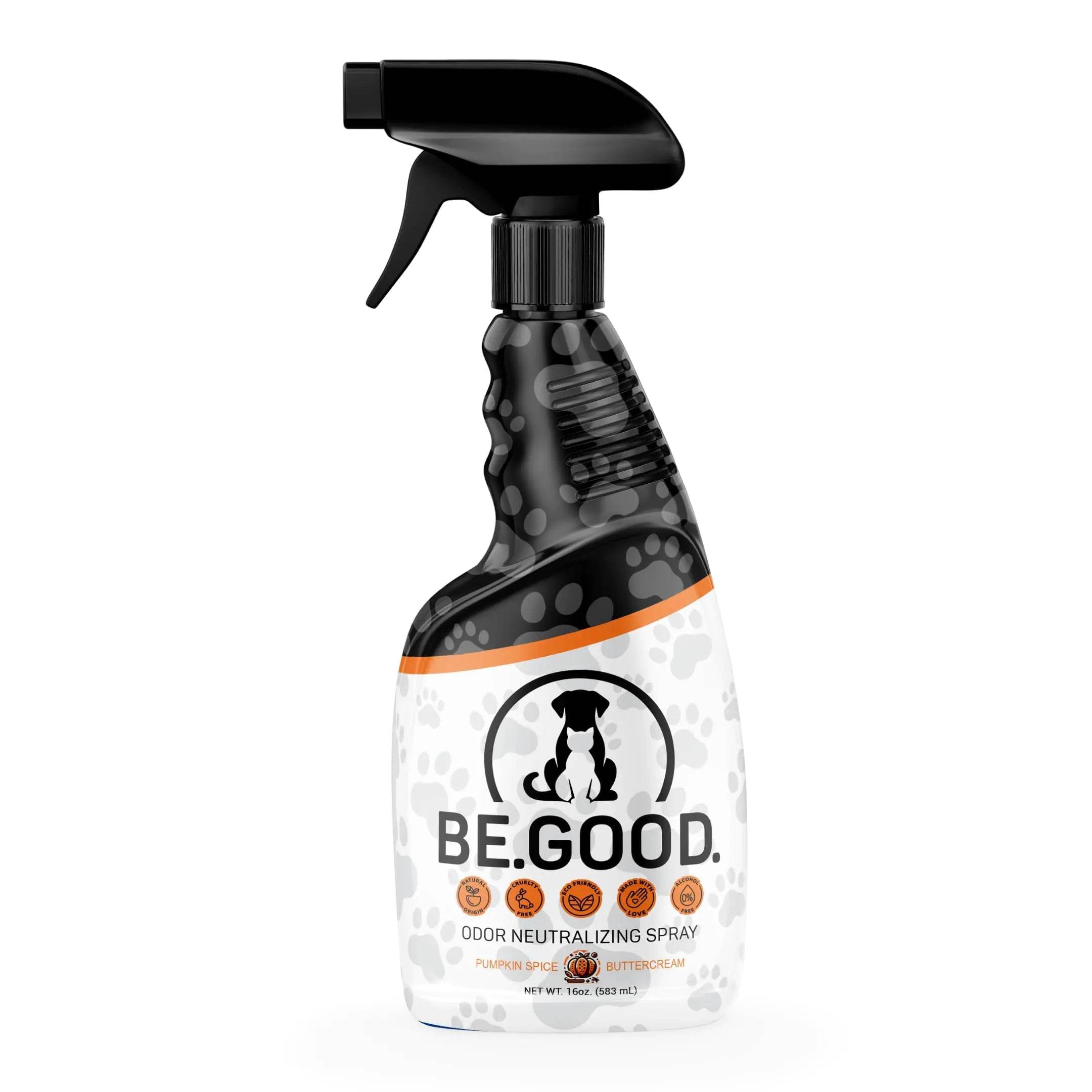BE.GOOD. Pet Odor Eliminator for Strong Odor 16oz Spray Pumpkin Spice Buttercream - Nai Pet Store