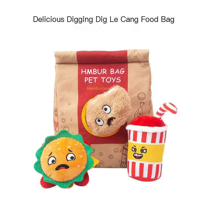 Amazon Cross-Border Pet Food & Toy Plush Hamburger