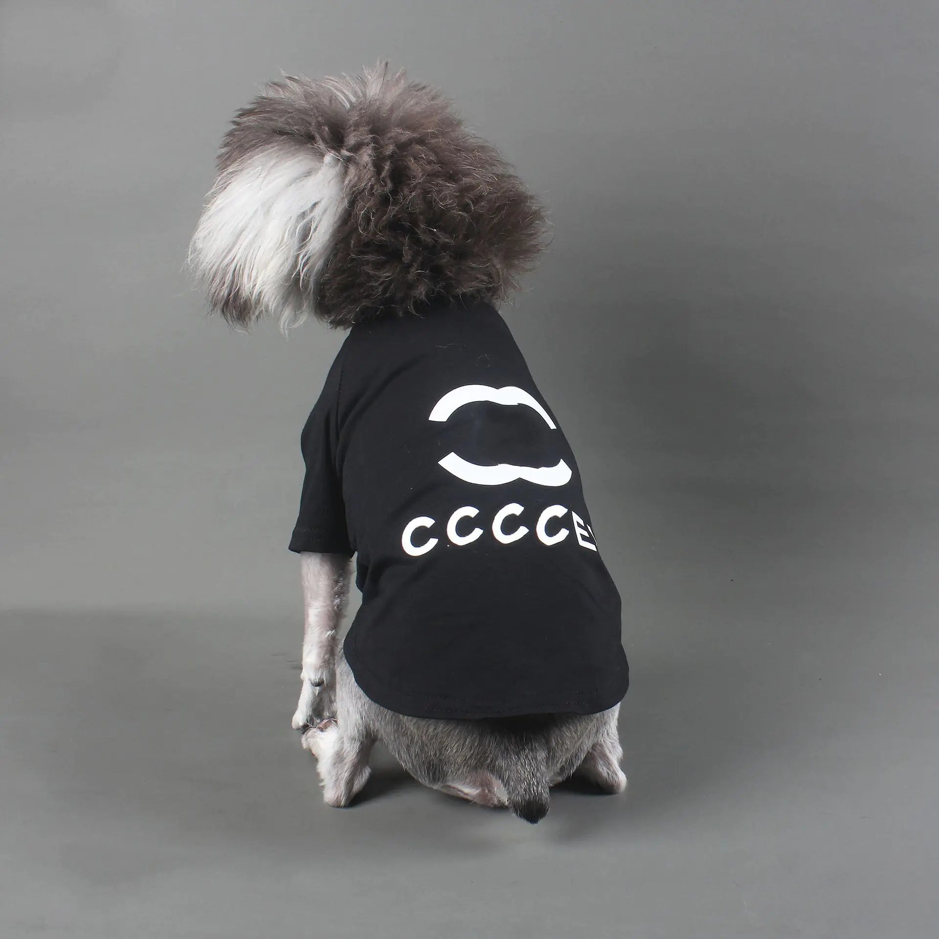 Spring Summer Cotton Stretch Pet Letter T-Shirt