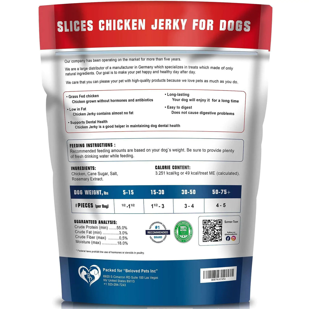 Chicken Jerky Dog Treats 1.5 Lb Human Grade Pet Snacks