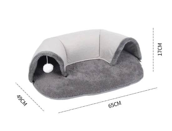 Autumn And Winter Cat Nest Cat Tunnel Plush - Nai Pet Store