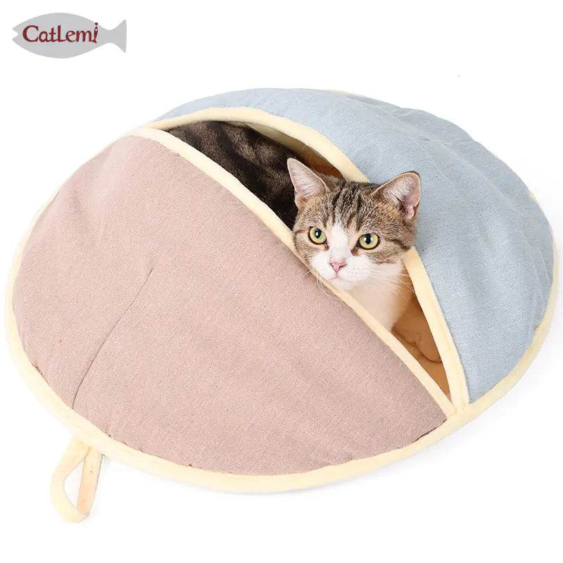 Cat Bed and Sleeping Bag with Dual Use Design - Nai Pet Store