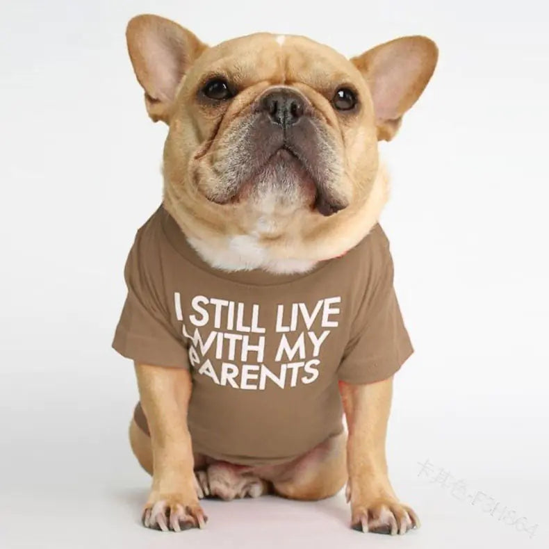 Pet Dog Letter Print T-shirt