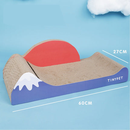Under Mount Fuji Blue Cat Scratching Board