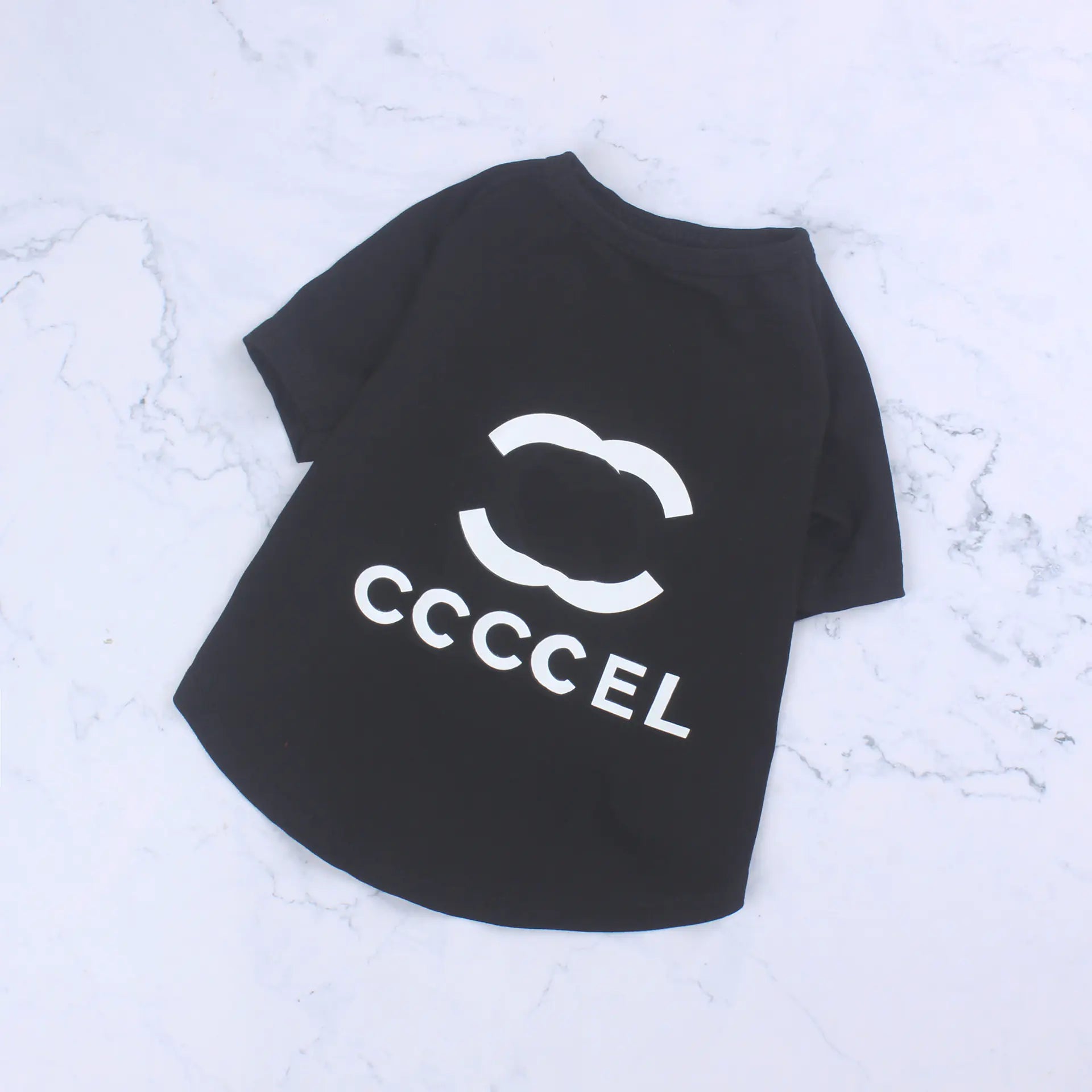 Spring Summer Cotton Stretch Pet Letter T-Shirt