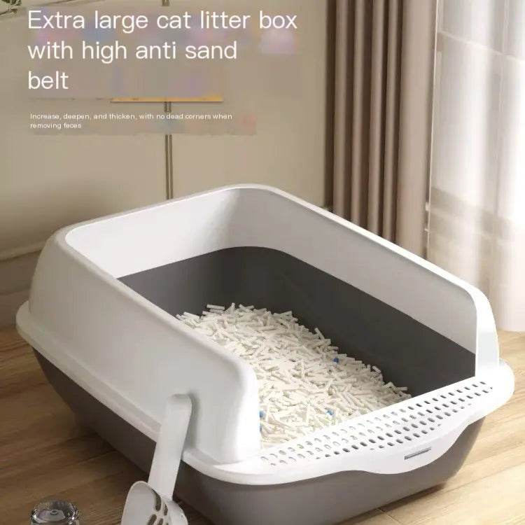 Large Semi-Enclosed Cat Litter Box with Removable Parts - Nai Pet Store